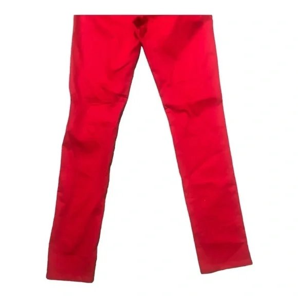 Women’s Red HM Pants Size 8 inseam 32 inches waist 15,5 inches Slim Leg - Picture 5 of 8